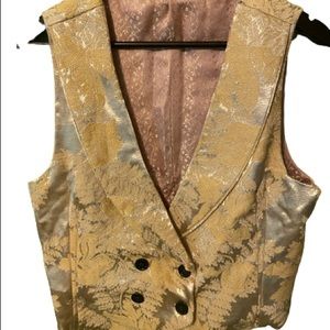 Vintage 1990’s silk jacquard chinoiserie vest